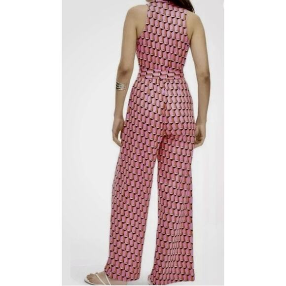 Diane von Furstenberg x Target Wrap Dress Pink Red Geometric Print S (No Belt) - Picture 2 of 4